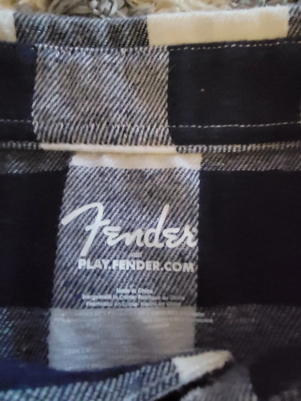 Fender Black & White Buffalo Check Flannel Shirt